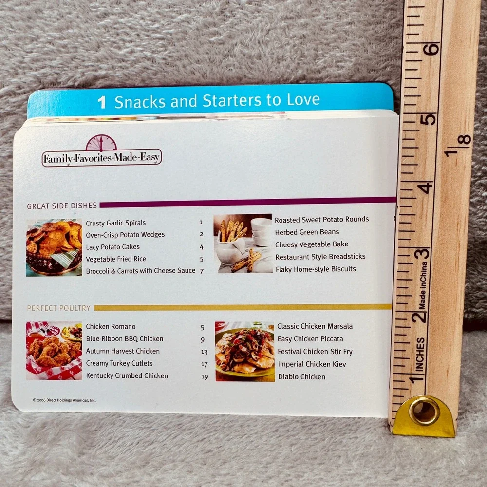 Time Life Recipe Cards Family Favorites Made Easy Set w Tabs Cooking Grannycore‎